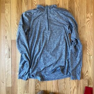 Nike Men’s Heather Gray Quarter-Zip Dri-Fit Pullover